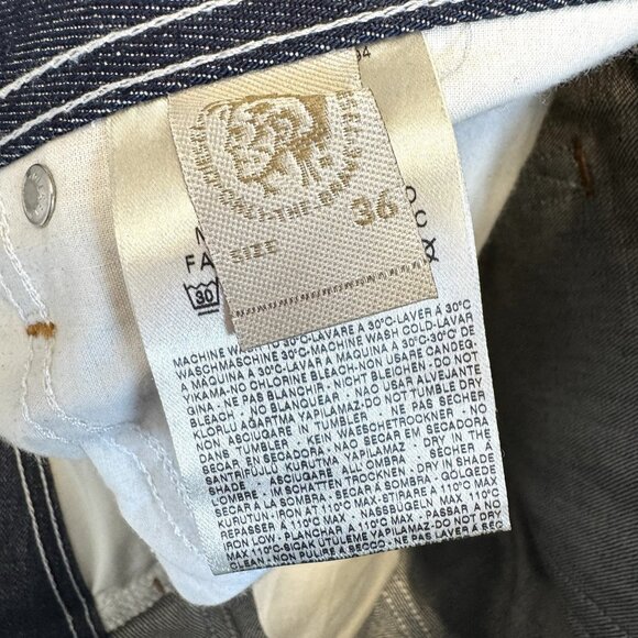 Diesel Jeans Mens 36x34 Turbo Koolter Regular Slim Tapered Raw Button Fly NEW - Picture 11 of 13